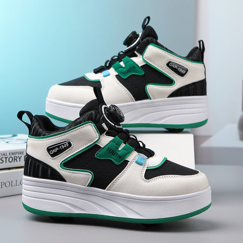 Wholesale children's heloo shoes for boys and girls outdoor sneaker four-wheel detachable walking skates foreign trade explosions