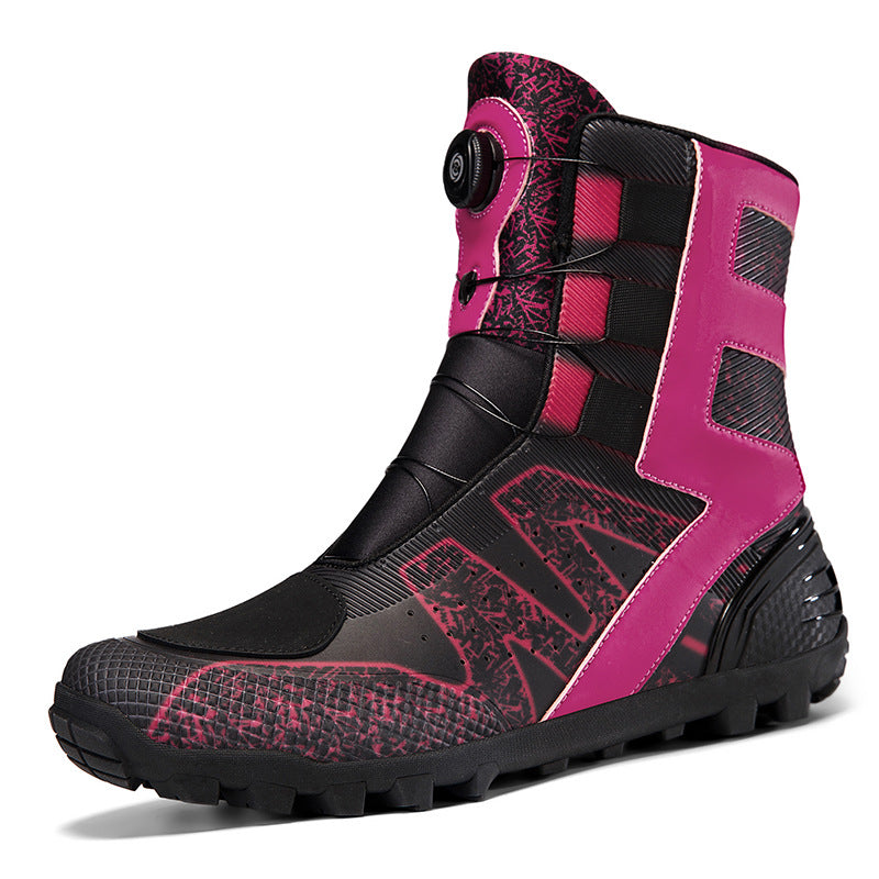 New Men's Large Size Outdoor Protective Motorcycle Shoes, Comfortable, Non-Slip and Wear-Resistant Cycling Shoes