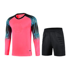 Goalkeeper Uniforms for Kidsren and Adults Thickeneded Protective Goalkeeper Training Uniforms Long-Sleeved Shorts Football Gantry Uniforms Customized