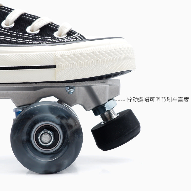 Double Row skates brake four-wheel roller skates adjustable round rubber brake head roller skates accessories stable brake