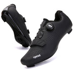 Cross-Border Locking Cycling Shoes, Hard-Soled Mountain Road Bike Locking Shoes, Pure Black Power-Assisted Cycling Shoes, Cycling Sports Shoes