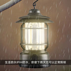 Cross-border new camping lamp outdoor multi-functional camping tent lamp retro lantern cob rechargeable portable lamp for home use