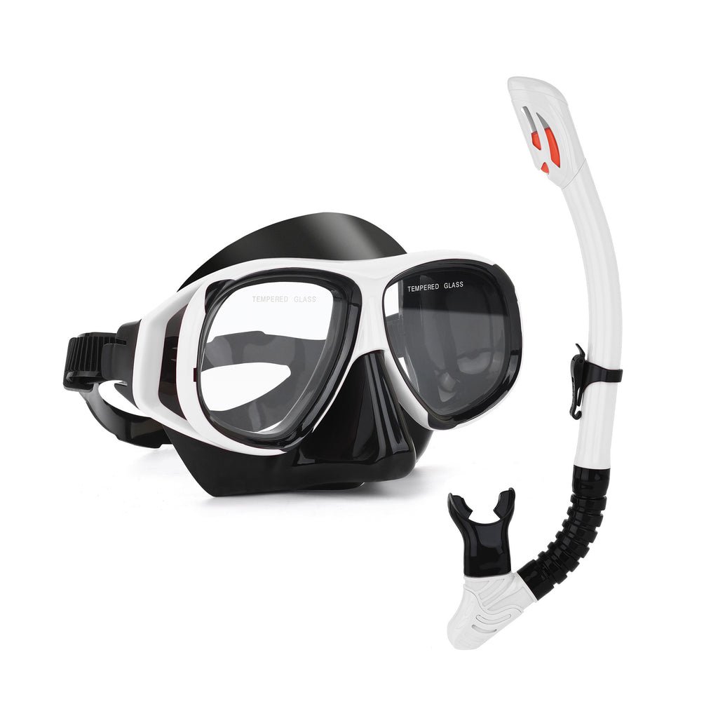 Wave Snorkeling Set Diving Goggles Diving Set Full Dry Breathing Apparatus with Prescription Lenses