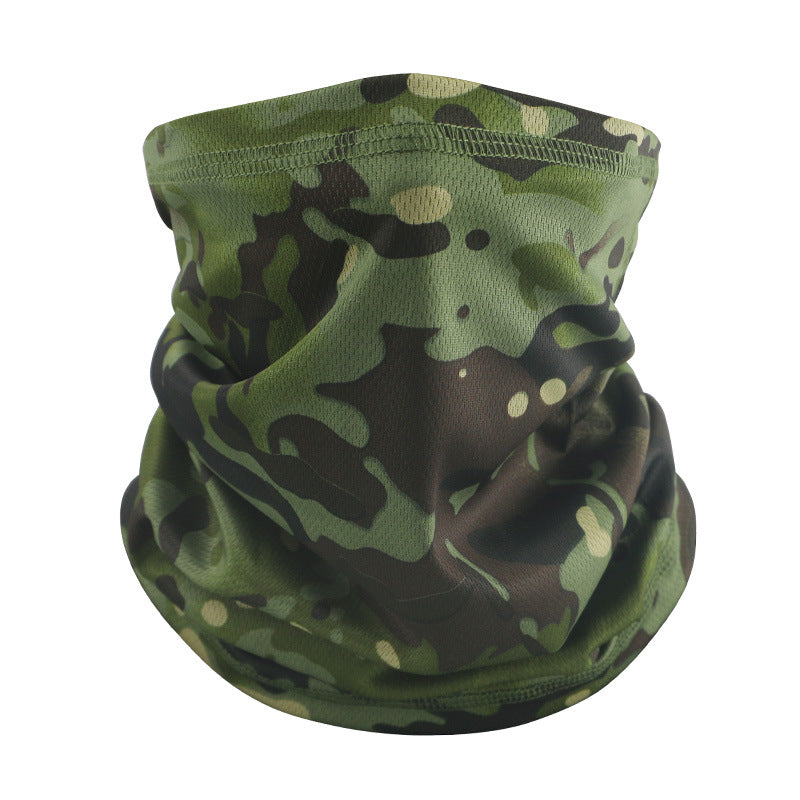 Thin Riding Mask Outdoor Camouflage Multifunctional Magic Headscarf Breathable Sweat Absorbing Neck Mesh Scarf Cross Border