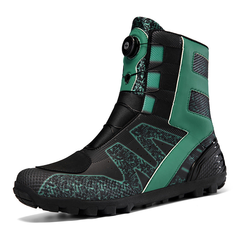 New Men's Large Size Outdoor Protective Motorcycle Shoes, Comfortable, Non-Slip and Wear-Resistant Cycling Shoes