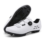Road Mountain Men's and Women's Locked Bicycle Lockless Shoes Hard Sole Spinning Bicycle Riding Shoes Gym Black