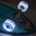 6536 double-row roller skates color luminous wheel four-wheel roller skates land skateboard universal PU transparent flash wheel