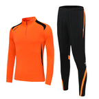 Autumn and Winter adult jersey competition team class uniform children's half zipper football uniform training uniform suit printed