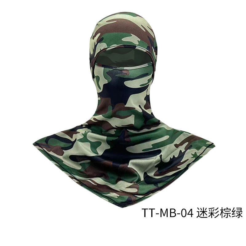 Summer Fishing Full Face Sun Protection Mask Outdoor Dustproof and Anti-Uv Hood Breathable Quick-Drying Sweat-Absorbent Cycling Hood