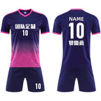 Football Uniform Set for Men and Women, Custom Printed Competition Team Uniforms, Breathable Training and Competition Uniforms, Children's Short-Sleeved Jerseys for Fans