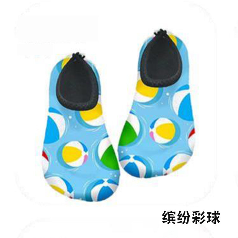 Cartoon Children's Beach Shoes Hard Sole Wading Shoes Diving Equipment Snorkeling Shoes and Socks Barefoot Swimming Shoes Diving Socks Quick-drying