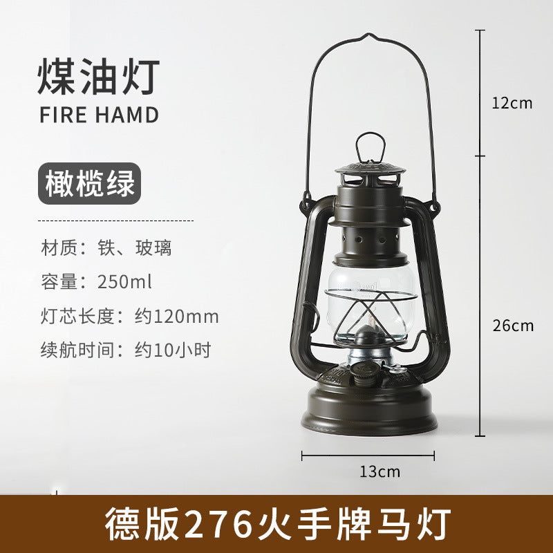 276 fire hand lantern outdoor camping lamp tent lighting lamp retro kerosene lamp atmosphere portable camping lamp
