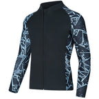 3mm Couple's Diving Wetsuit for Women, Two-Piece Long-Sleeve and Long Pants, Warm, Cold-Proof, Sun-Protective, Wet-Style Surfing, Snorkeling, and Swimming Suit