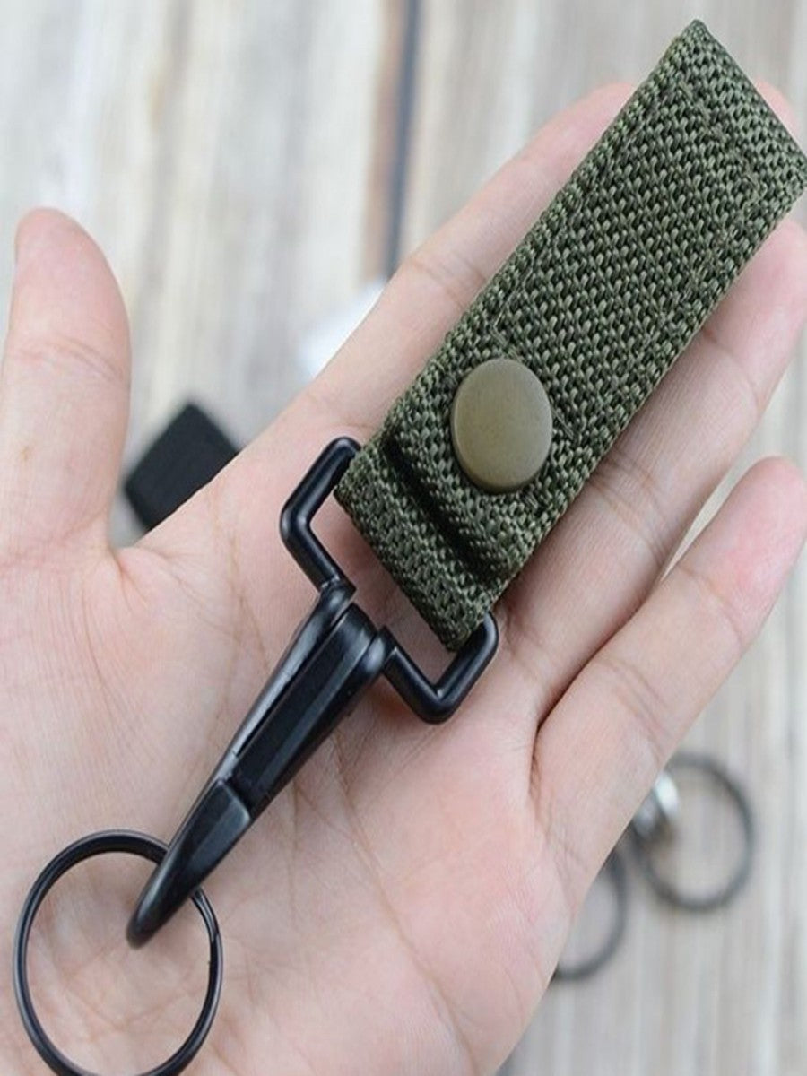 Outdoor Multifunctional Climbing Nylon Ribbon Keychain Hanging Buckle Hiking Camping Portable Clip CS Real Belt Buckle