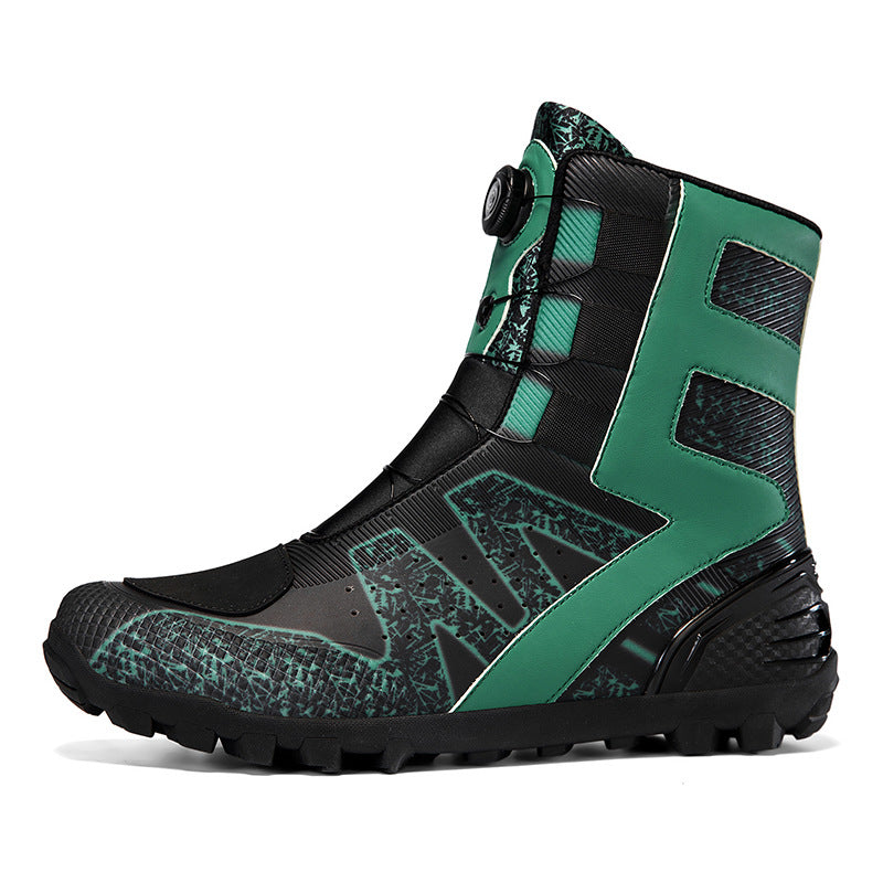 New Men's Large Size Outdoor Protective Motorcycle Shoes, Comfortable, Non-Slip and Wear-Resistant Cycling Shoes