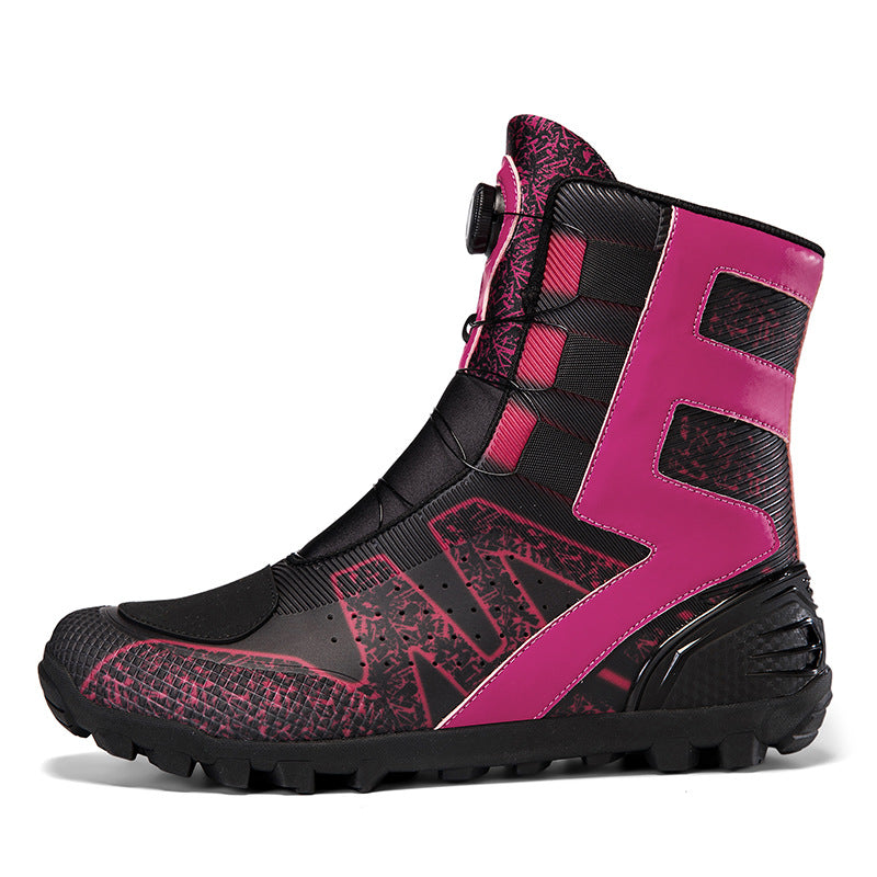 New Men's Large Size Outdoor Protective Motorcycle Shoes, Comfortable, Non-Slip and Wear-Resistant Cycling Shoes