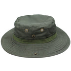Camouflage Fisherman Hat Summer Hat with Windproof Rope Large Brim Sun Protection Hat Outdoor Hiking Fishing Sun Hat