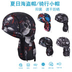 Cross-border Sports Running Headscarf Printed Skull Pirate Hat Baotou Hat Breathable Pullover Hat Lined Riding Cap
