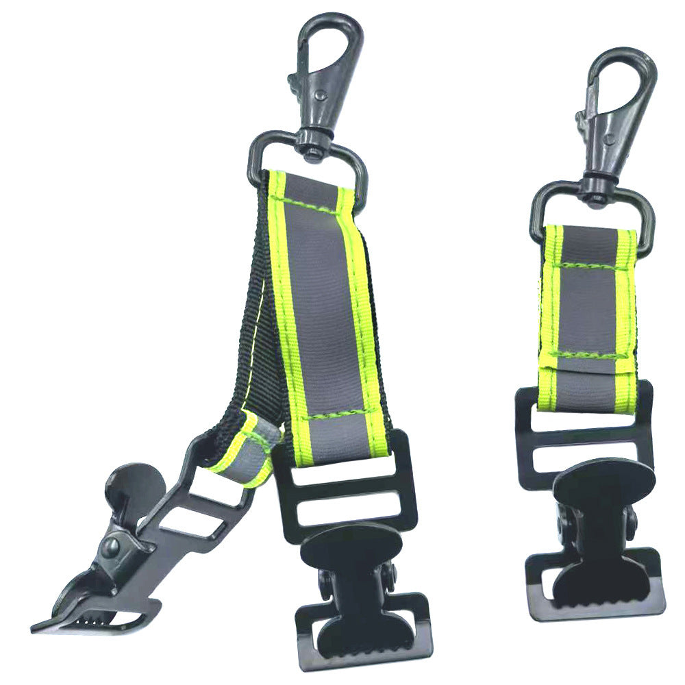 Cross-border fire gloves clip support with reflective nylon webbing firefighter gloves strap nylon webbing buckle