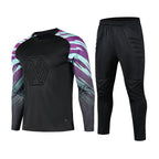 Football Goalkeeper Goalkeeper Uniform Suit Customized Men's Long-Sleeved Sponge Protective Jersey Gate Training Game Uniform Xunling