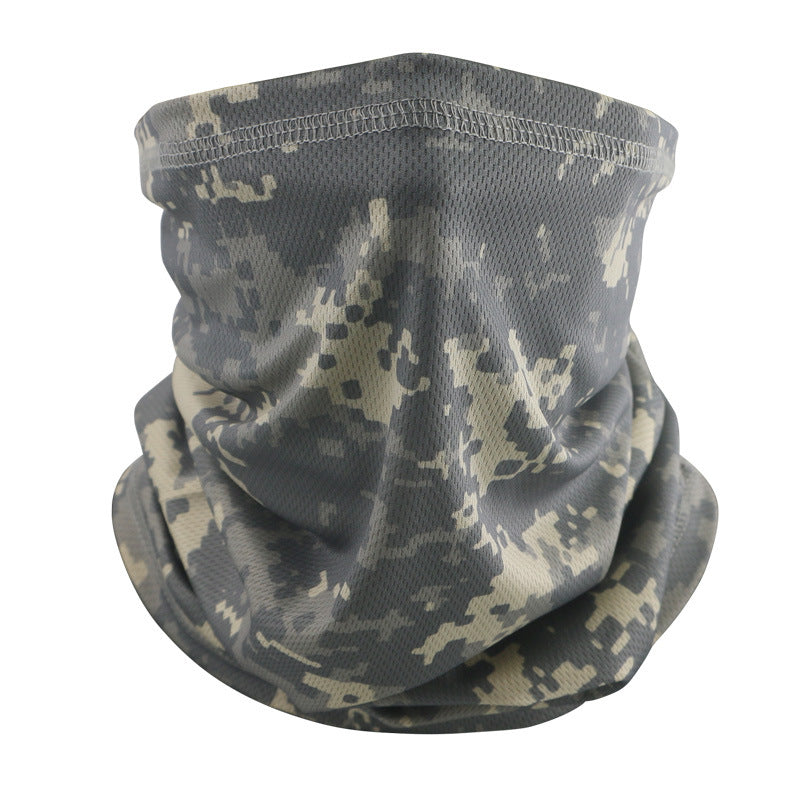 Thin Riding Mask Outdoor Camouflage Multifunctional Magic Headscarf Breathable Sweat Absorbing Neck Mesh Scarf Cross Border