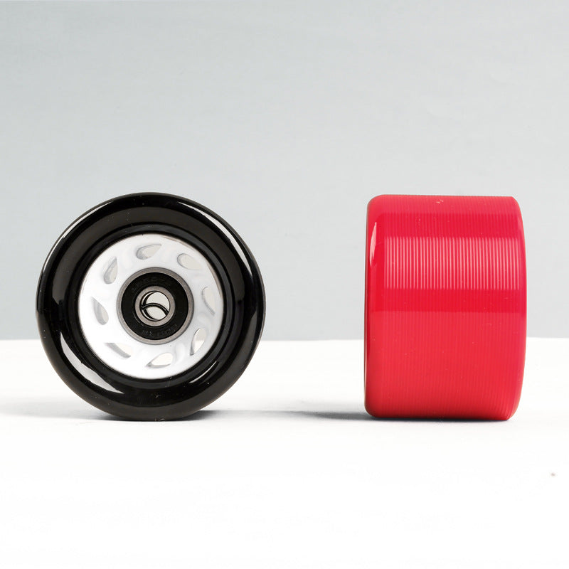 6242 double-row roller skates car wheel four-wheel skates high hardness speed pulley roller skates PU non-flash wheels