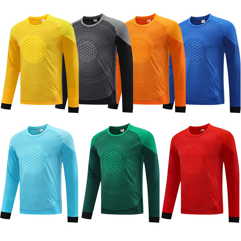 2025 Football Goalkeeper suit Long Sleeve Competition Training Team Uniform Breathable Children's Cross-border Foreign Trade Jersey Printable