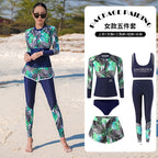 Diving suit women's new couple anti-DDoS swimsuit split long-sleeved trousers quick-drying surfing snorkeling suit jellyfish suit men