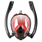 2025 new diving mask anti-fog anti-choking swimming snorkeling mask breathing separation double tube full dry breathing tube