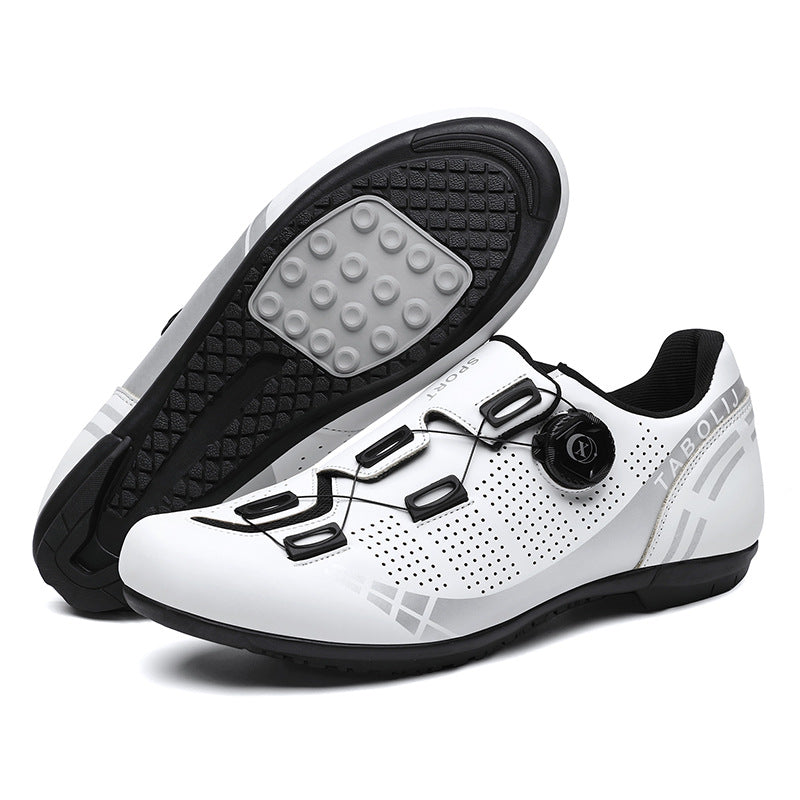 Road bike lock shoes hard bottom factory direct men's and women's mountain bike bicycle shoes lockless cycling shoes lock pedal suit