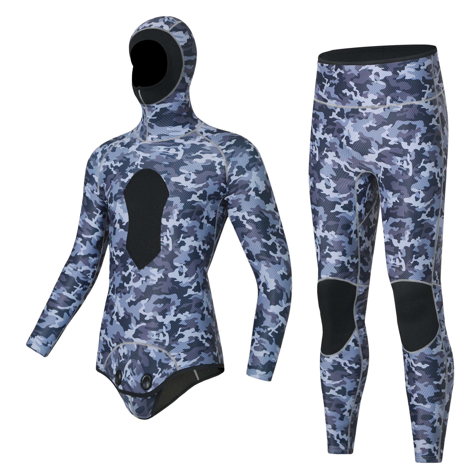 Split Diving Suit 3mm Deep Snorkeling Swimming Long Sleeve Cold-proof Warm Elastic Surf Fishing Jellyfish Suit Fish Hunting Suit