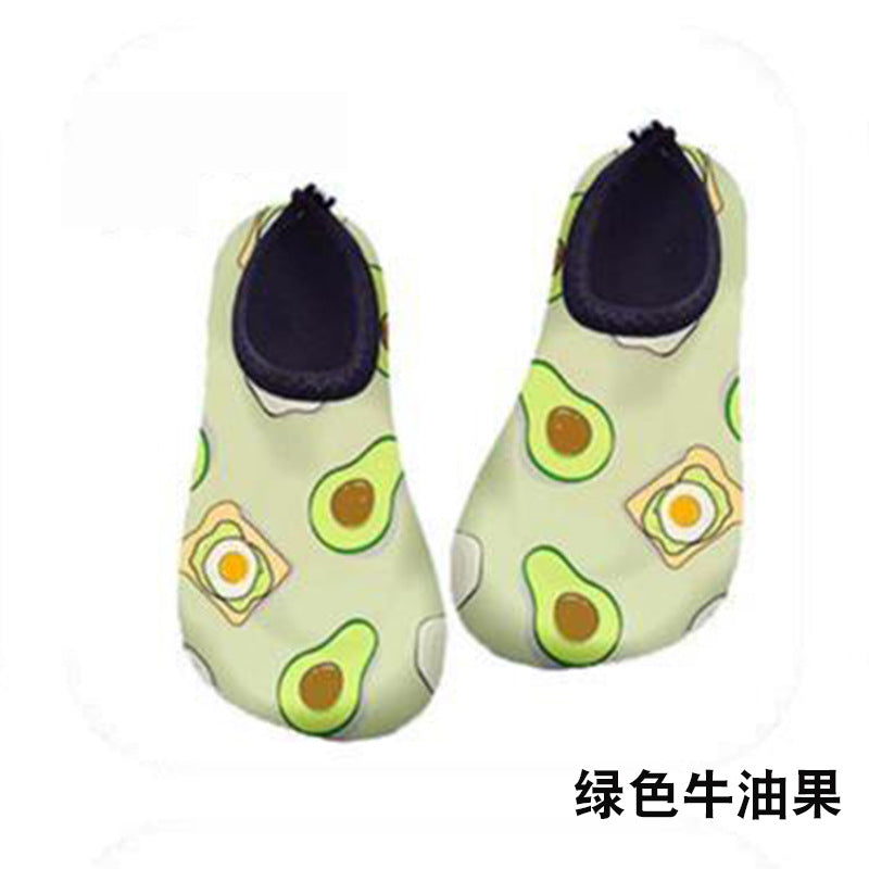 Cartoon Children's Beach Shoes Hard Sole Wading Shoes Diving Equipment Snorkeling Shoes and Socks Barefoot Swimming Shoes Diving Socks Quick-drying