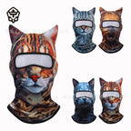Summer Riding Mask Face Gini Women's Full Face Quick-drying Motorcycle Headgear Men's 3D Color Interesting Animal Headgear
