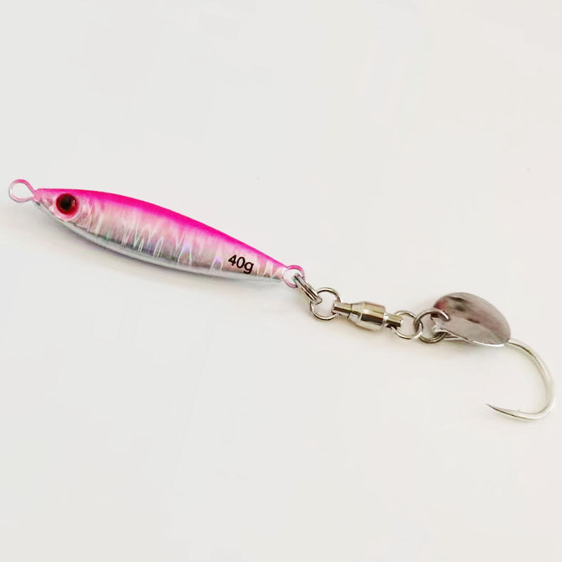 Spanish mackerel iron plate small fat man iron plate luya bait speed sink with sequin hook mackerel cannonball yellow bonito sea fishing shore throwing boat fishing