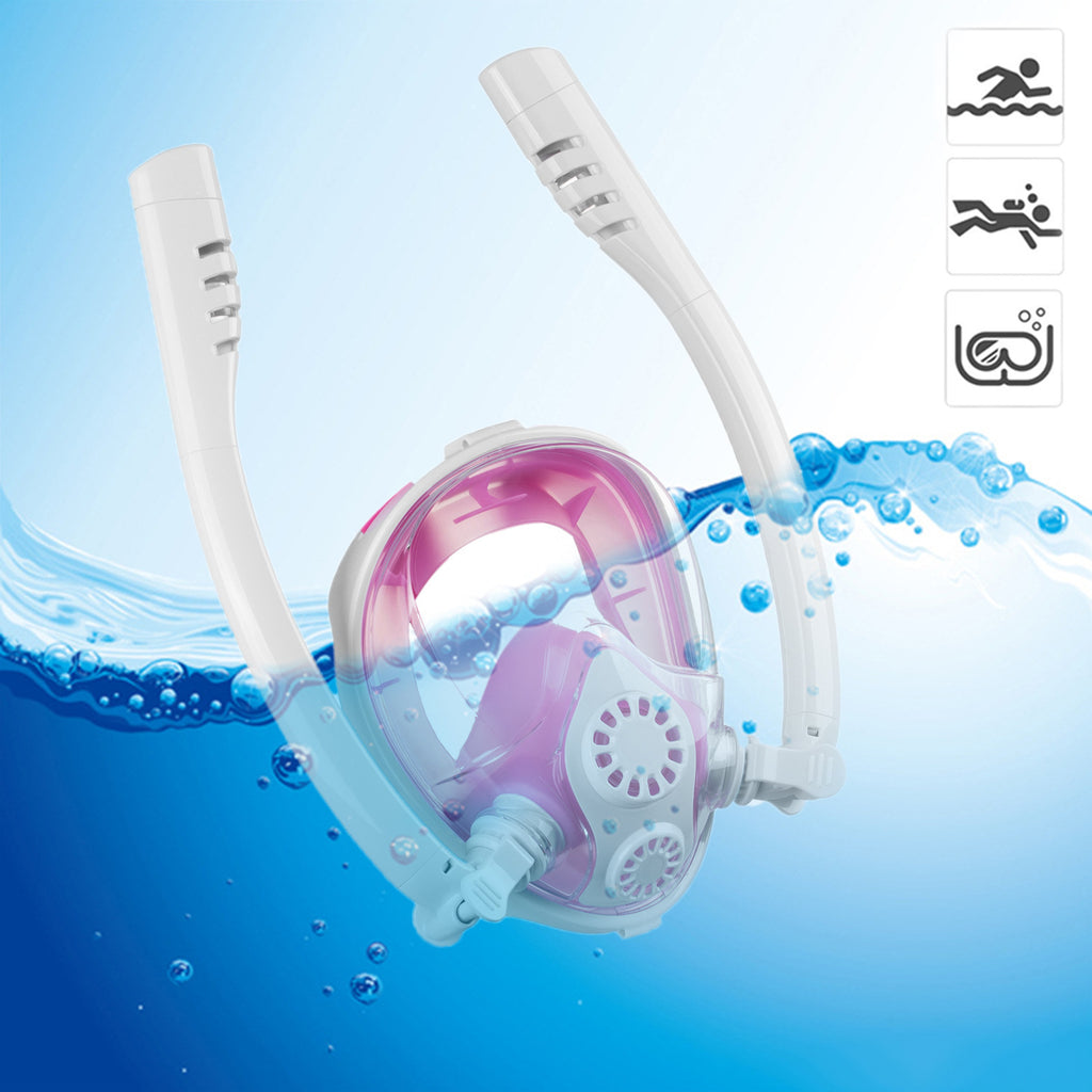 2025 new diving mask anti-fog anti-choking swimming snorkeling mask breathing separation double tube full dry breathing tube