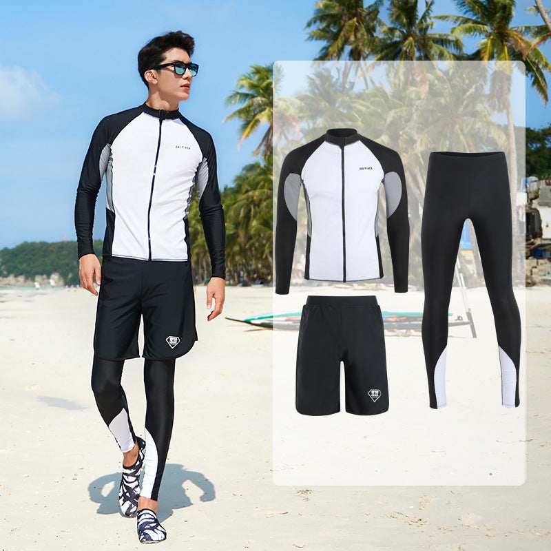 Sun Protection Quick-Drying Diving Suit Split Long-Sleeved Long Pants Swimwear Jellyfish Suit Couple Warm Men's Swimwear Women's Surfing Suit