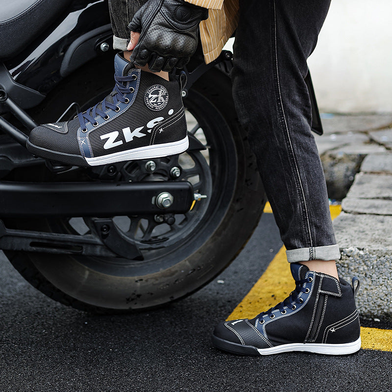 Cross-border motorcycle riding shoes motorcycle boots four seasons breathable anti-fall knight equipment road racing shoes parkour shoes four seasons