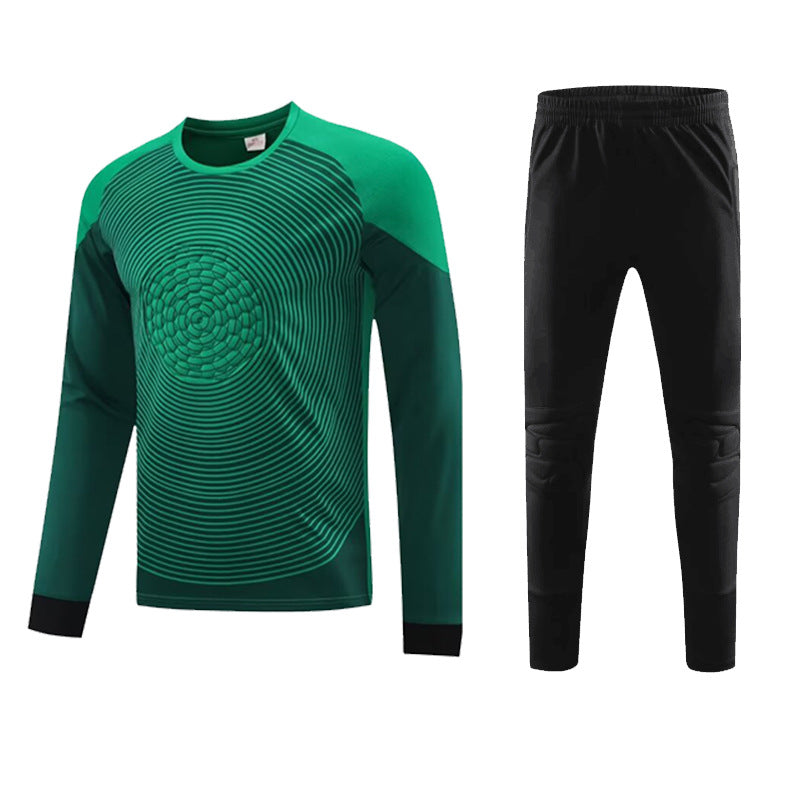 2025 Football Goalkeeper suit Long Sleeve Competition Training Team Uniform Breathable Children's Cross-border Foreign Trade Jersey Printable