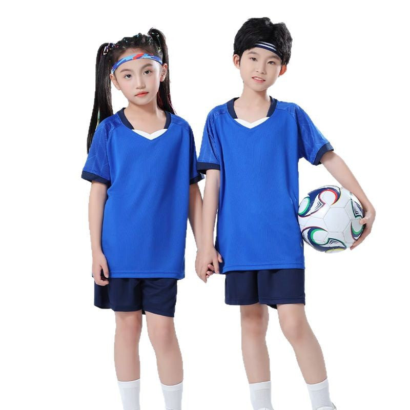 Football Uniform Set with Printed Numbers for Male and Female Students Badminton Training Uniforms Adult Game Team Uniforms Kindergarten Class Uniforms