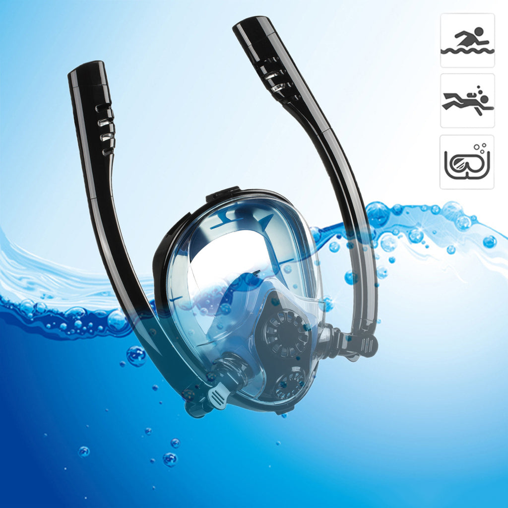2025 new diving mask anti-fog anti-choking swimming snorkeling mask breathing separation double tube full dry breathing tube