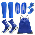 Temu Five-Piece Set of Yellow Sports Socks, Football Socks, Mid-Tube Glue Anti-Slip Socks, Leg Guards, Bandage Drawstring Bag
