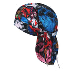 Cross-border Sports Running Headscarf Printed Skull Pirate Hat Baotou Hat Breathable Pullover Hat Lined Riding Cap