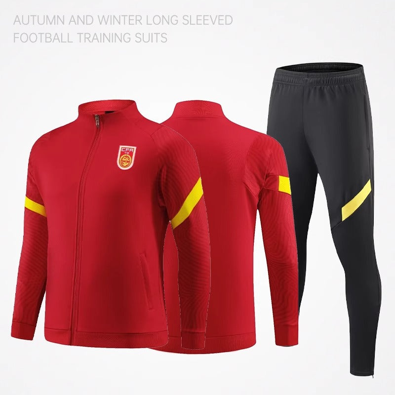 Football Training Clothing suit Men's Jersey Long Sleeve Winter Competition Team Clothing Adult Children's Jersey appearance uniform Football uniform