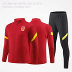 Football Training Clothing suit Men's Jersey Long Sleeve Winter Competition Team Clothing Adult Children's Jersey appearance uniform Football uniform