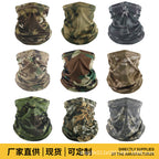Thin Riding Mask Outdoor Camouflage Multifunctional Magic Headscarf Breathable Sweat Absorbing Neck Mesh Scarf Cross Border