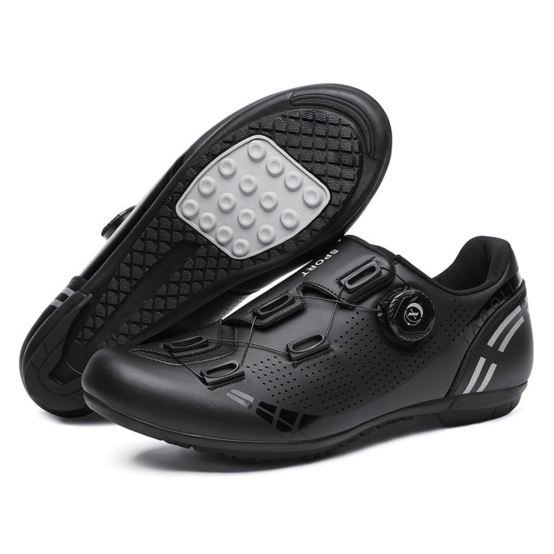Road bike lock shoes hard bottom factory direct men's and women's mountain bike bicycle shoes lockless cycling shoes lock pedal suit