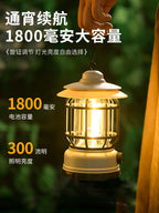 Outdoor Camping Lamp Home Atmosphere Camping Lamp Super Long Endurance Portable Horse Lamp Multifunctional Charging Retro Tent Lamp