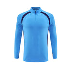 Half-Zip Pullover Football Training Suit Set Light Plate Long-Sleeved Autumn and Winter Appearance Suit Knitted Sportswear Customization