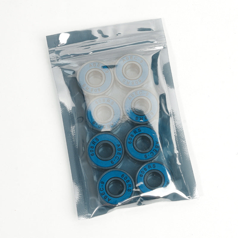 Double row skate wheels 608RS bearing silent skateboard roller skates universal chrome steel high speed color roller