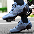 Cross-Border Foreign Trade Mesh Breathable Bicycle Shoes Cycling Shoes Men's and Women's Road Bike Lock Shoes Mountain Bike Shoes Wholesale
